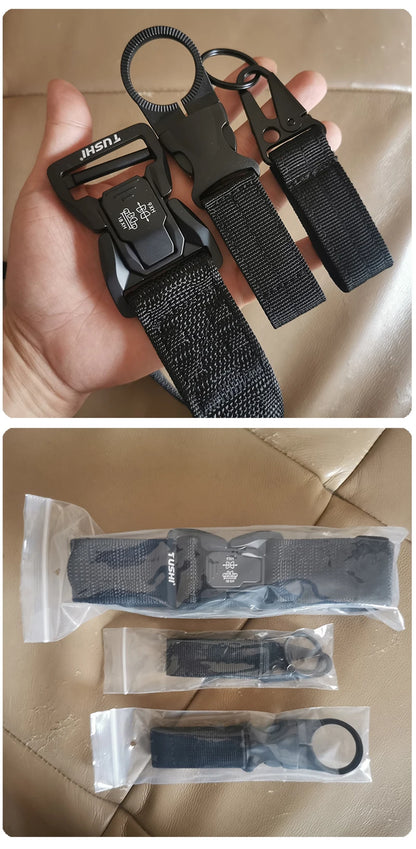 VATLY Soft Tactical Outdoor Gürtel Herren Nylon Schnellverschluss Hiking