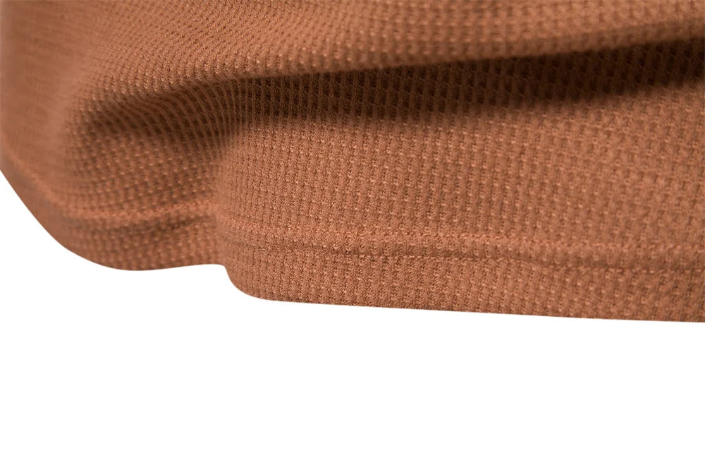 Herren T-Shirt aus Waffelstoff im einfarbigen Casual-Stil für den Sommer
