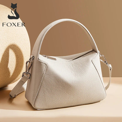 Damen-Handtasche aus Rindleder Kompakt Crossbody für Beruf und Alltag Hochwertig Verarbeitet