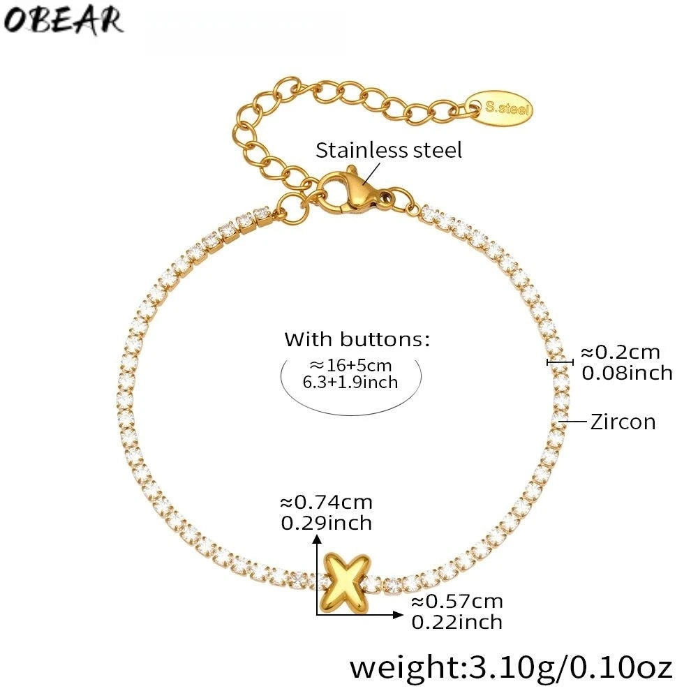 Damen-Armband mit Initialen-Buchstabe