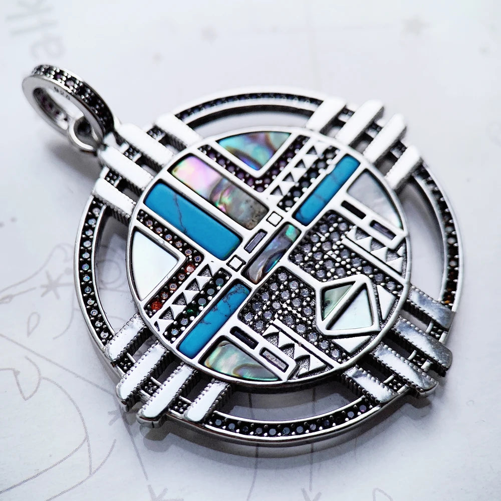 Damen-Charm-Anhänger Amulett magisch Natur Glück aus Sterlingsilber