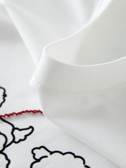 Damen T-Shirt mit V- und U-Ausschnitt, hoher Stretch und strukturierten Schultern – elastische Baumwolle im Y2K-Stil für den Sommer.