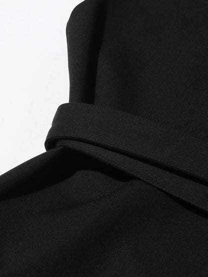 Elegantes ärmelloses Minikleid mit Rundhalsausschnitt und Pailletten-Patchwork für Damen – figurbetont und mit Schleifendetail.