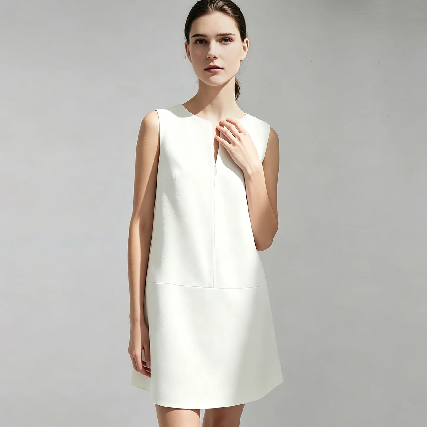 Zeitlos Elegantes Damenkleid Mit Spitze Für Büro Und Freizeit Modern