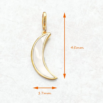 Damen-Charm-Anhaenger Mond gold aus Sterlingsilber