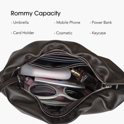 Lammleder-Handtasche | Cloud-Falt-Form, Top-Handle