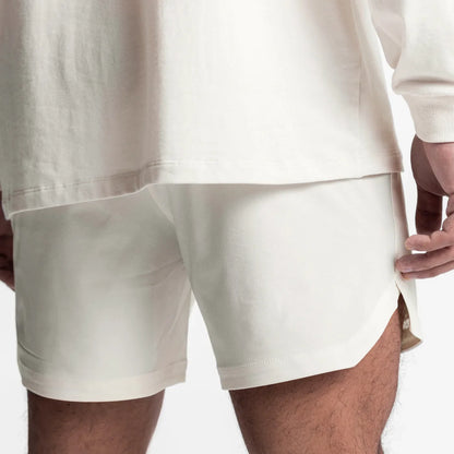 Atmungsaktive Baumwoll-Leinen-Shorts mit Kordelzug und elastischem Bund – ideal für den täglichen Strandbesuch