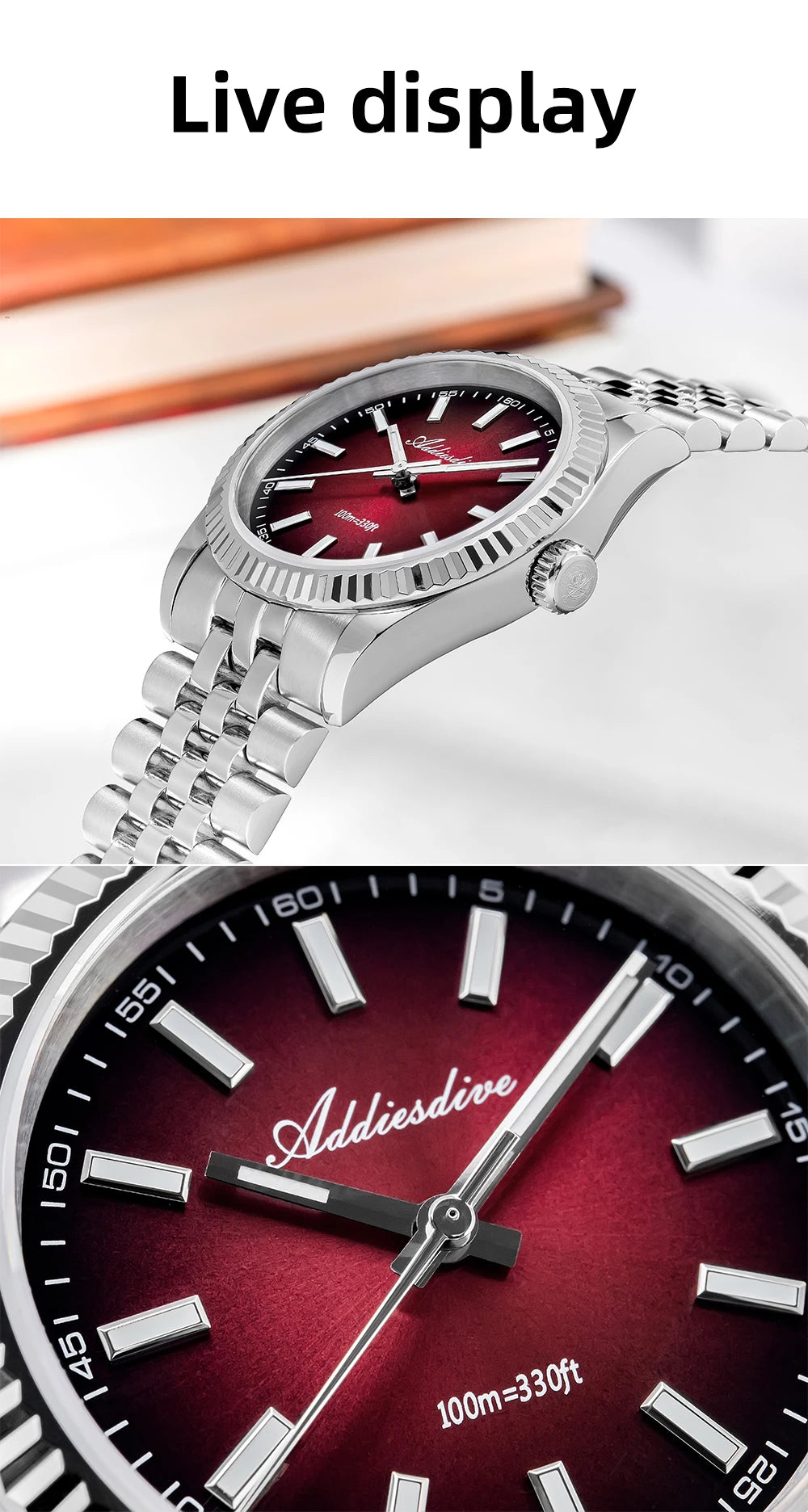 Herren-Quarzuhr mit Jubilee-Armband und Saphirglas