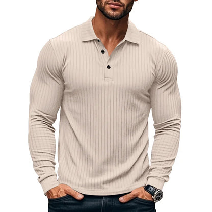 Hochwertiges Herren-Polohemd mit Waffelstruktur und Shirtkragen – Sommerliches, einfarbiges Design mit kurzen Ärmeln