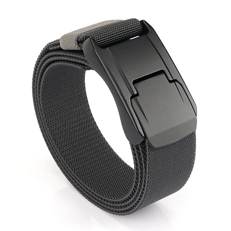 VATLY Elastik-Gürtel Herren Matte Metall-Schnalle Schnellverschluss Tactical Outdoor