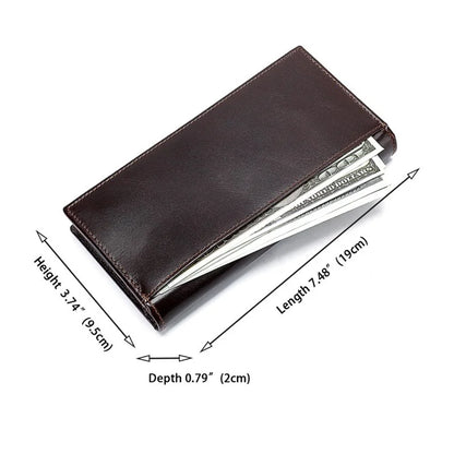 Unisex Geldbörse Clutch Mit RFID-Schutz Und Mehrfachen Kartenfächern Aus Echtem Leder Mit Telefonfach