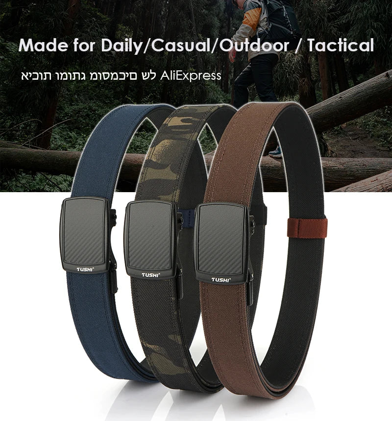 Herren-Gürtel mit Automatischer Metallschnalle aus Nylon Militärisch-Taktisch Robust