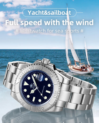ADDIESDIVE 41mm reloj hombre Watch For Men 20Bar Diving 316L Stainless Steel Montre Homme BGW9 Super Luminous Quartz Watches