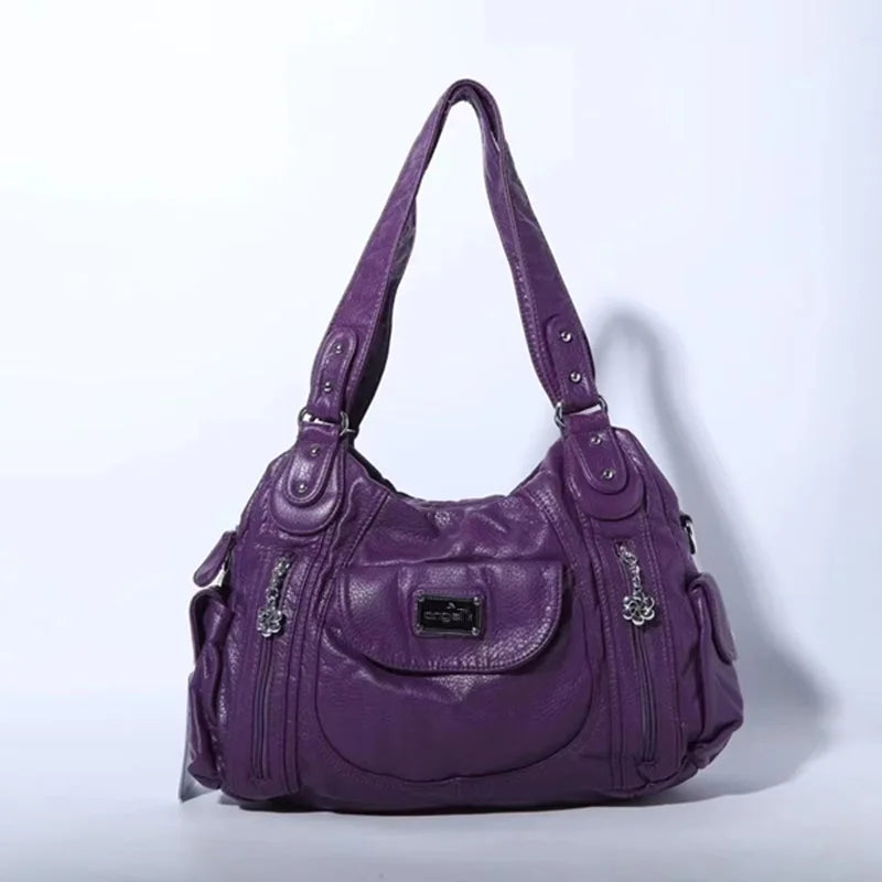 Damen-Schultertasche mit großzügiger Kapazität und durchdachtem Innenaufbau für Smartphone und Geldbörse