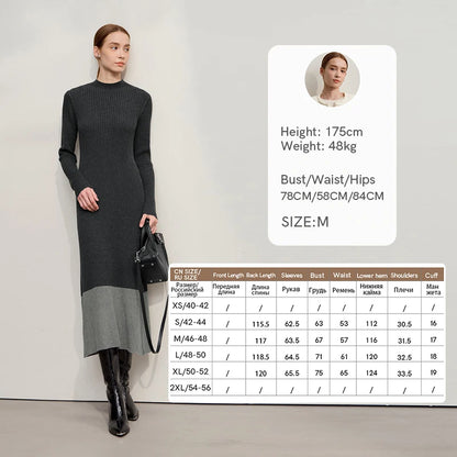 Elegant Damen Strickkleid Mit Halbkragen Für Winter Schlank Und Bequem