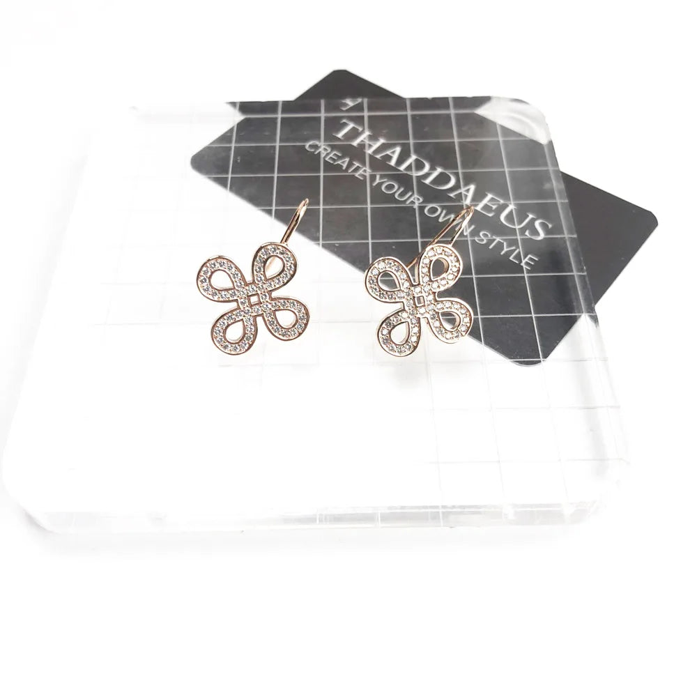 Damen-Ohrtropfen Knoten Sommer aus Sterlingsilber