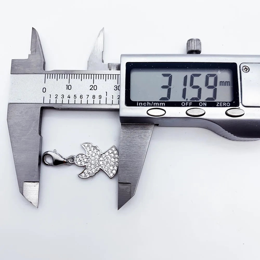 Damen-Charm-Anhänger Schutzengel Glück II aus Sterlingsilber