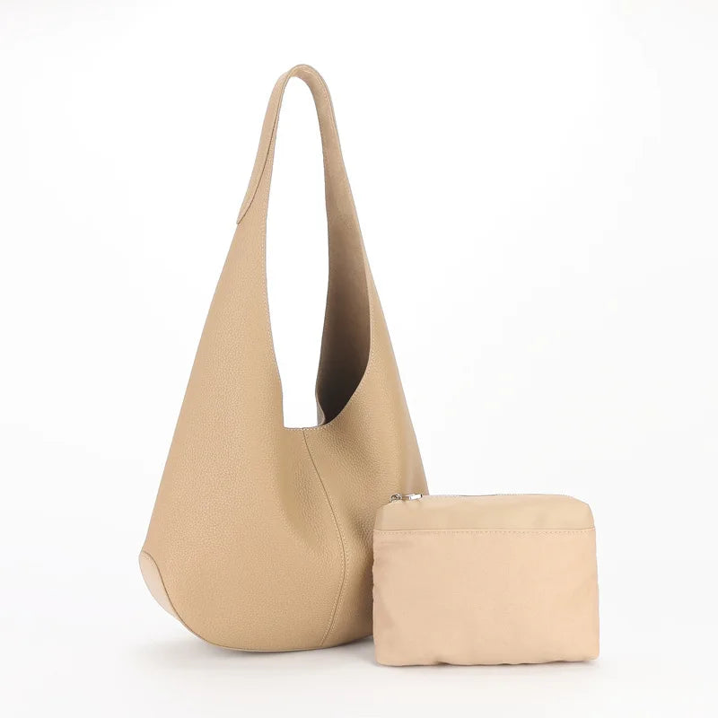 Burgunderroter Leder-Tote | Beutel Im Hobo-Stil