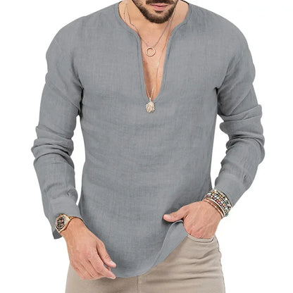 Schweres Herren-Übergrößen-Waffel-T-Shirt mit Farbblock und kurzen Ärmeln
