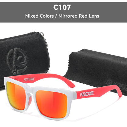 Sonnenbrille polarisiert bunt Outdoor Wandern Reißverschlussetui Unisex