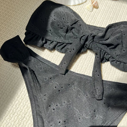 Gestreiftes sexy Bikini-Set mit Push-up-Effekt – ideal für Strand und Pool