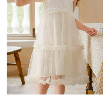 Ärmelloses Sommerkleid für Mädchen in Hellgelb – ideal für Geburtstage, Hochzeiten und festliche Anlässe