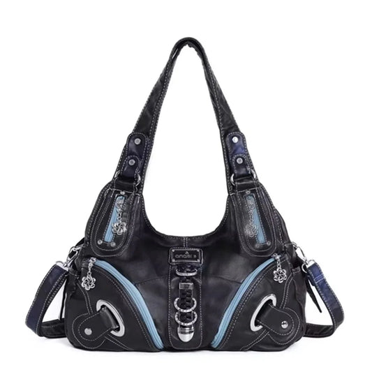 Damen-Schultertasche Mit Buntem Muster Und Vielseitigem Alltagsbegleiter Für Alltag Und Freizeit