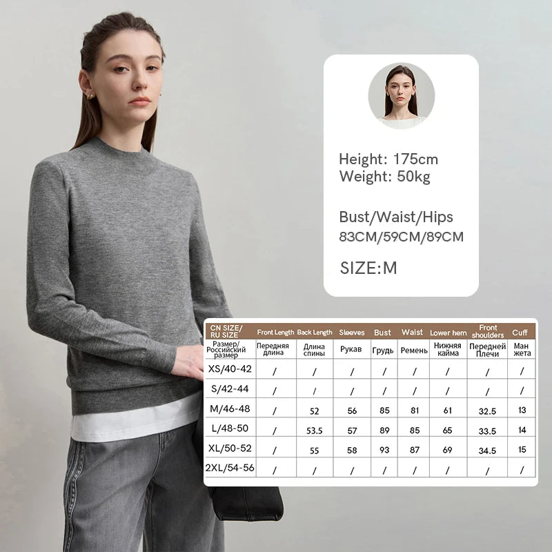 Damen V-Ausschnitt Pullover 100 % Wolle Basic Herbst-Winter