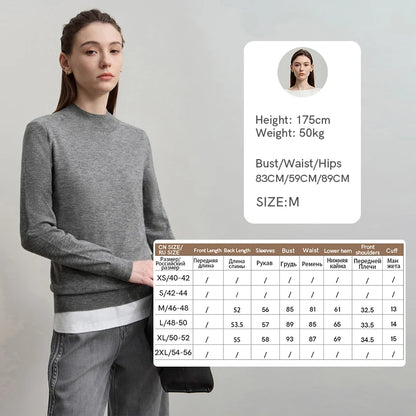 Damen V-Ausschnitt Pullover 100 % Wolle Basic Herbst-Winter