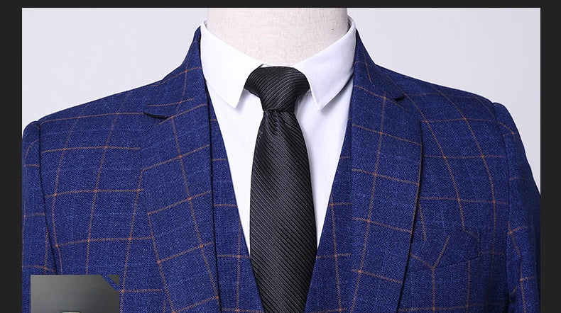 Klassischer Herren Anzug 2-teilig: Kariertes Sakko und Hose für Business & Hochzeit