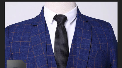 Klassischer Herren Anzug 2-teilig: Kariertes Sakko und Hose für Business & Hochzeit