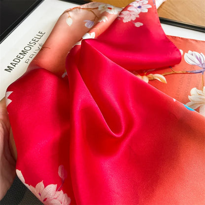 Damen Seidenschal klein Krawatte Haarband Bandana Foulard Kopftuch bedruckt D