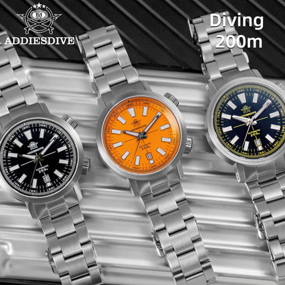 ADDIESDIVE Watch For Men Sapphire Crystal BGW9 Super Luminous AD2093 Japanese 8215 200M Waterproof Automatic Mechanical Watches