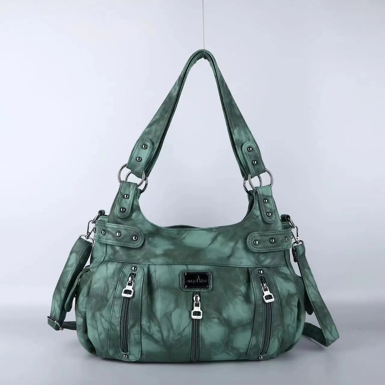 Damen-Schultertasche aus PU-Material Mit Großem Fassungsvermögen und Reißverschluss für Alltag und Freizeit
