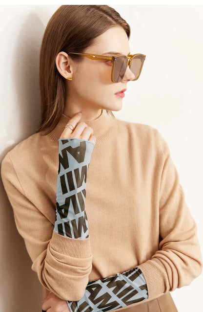 Damen T-Shirts mit AMII Logo im Casual-Stil für Frühling und Herbst