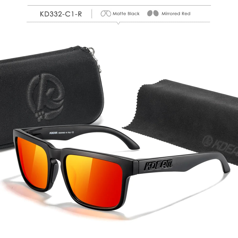 Sonnenbrille Fahren Nachtsicht polarisiert UV400 Reißverschlussetui Herren