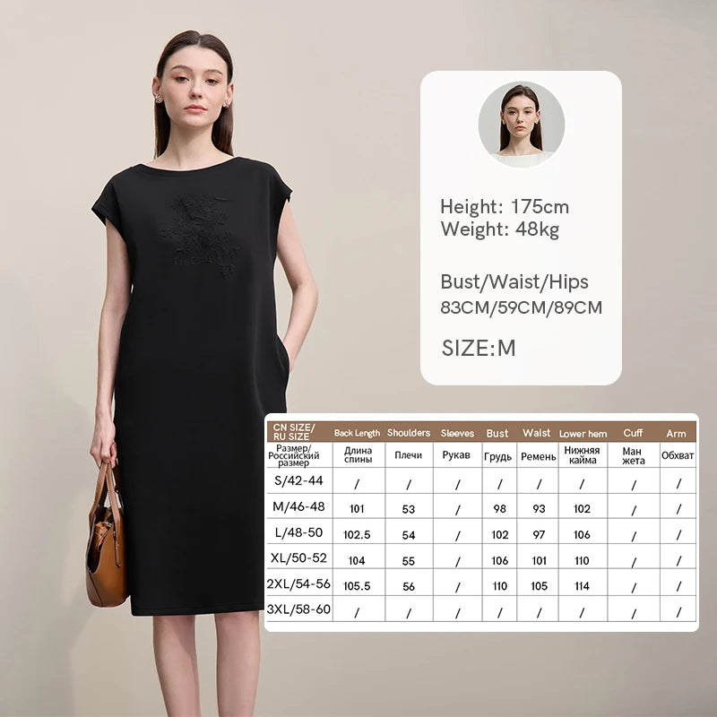 Bequemes Ärmelloses Damenkleid Aus Baumwolle Mit Taillierter Passform