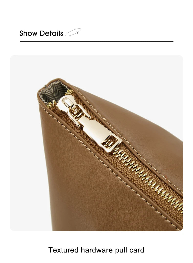 Damen Schultertasche Aus Splitleder Retro-Stil Großes Fassungsvermögen