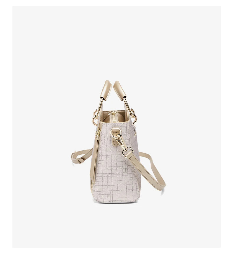 Damen Schultertasche aus Split-Leder mit Luxus-Design Crossbody