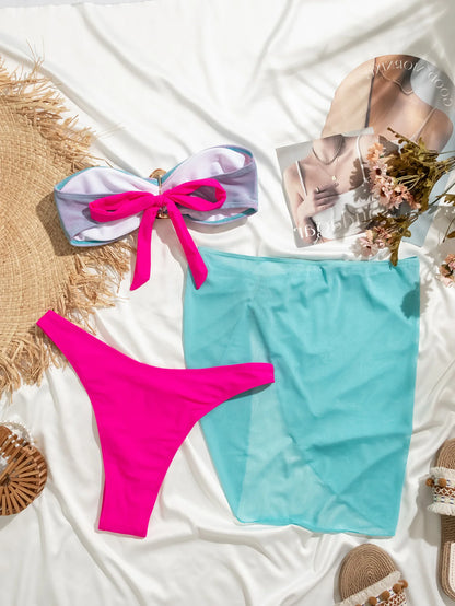 Sexy Push-Up Bikini in Pink – Brasilianischer Stil für Strand und Pool