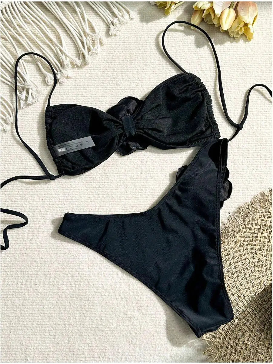 Dreiteiliges Damen-Bikini-Set im brasilianischen Stil – ideal für Strand und Pool