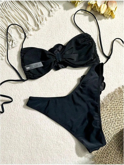 Dreiteiliges Damen-Bikini-Set im brasilianischen Stil – ideal für Strand und Pool