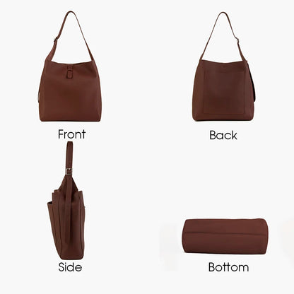 Kalbsleder Hobo-Tasche | Großes Fassungsvermögen