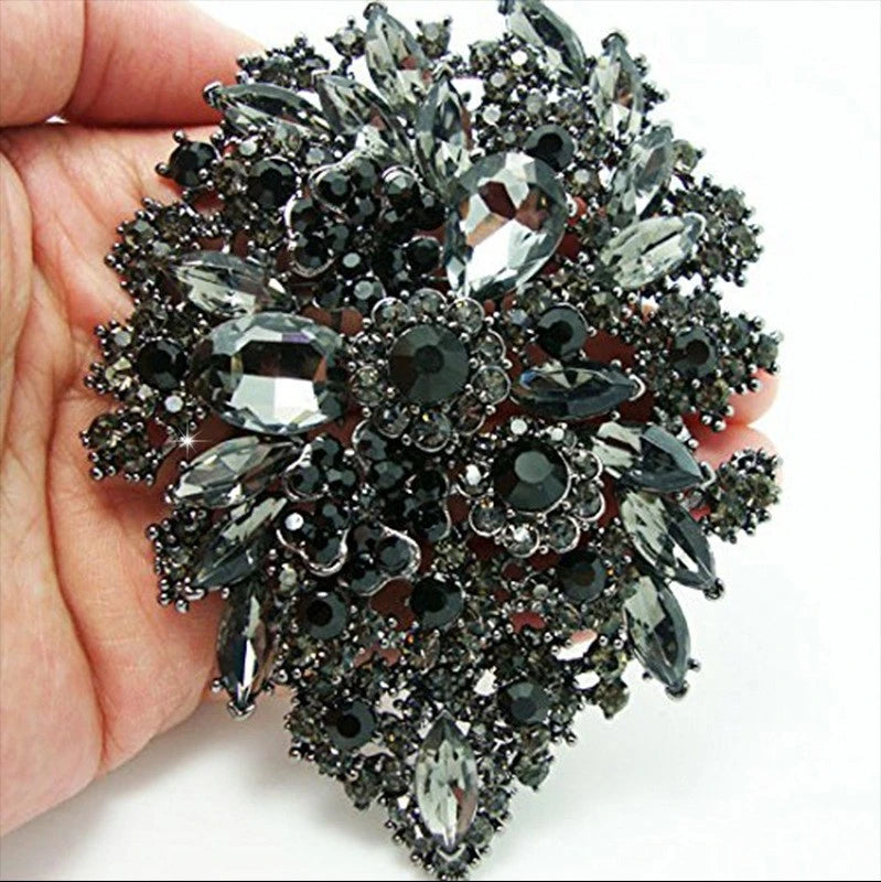 Brosche Wassertropfen Strass Kristall Elegant Corsage Damen Mantel