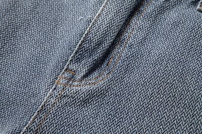 Retro-Denim Shorts Aus Baumwollmischung | Lässige Streetwear