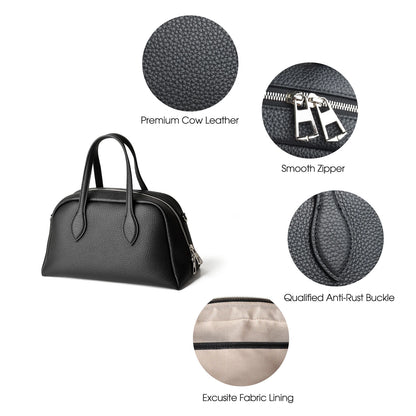 Handtasche Aus Echtem Leder | Top-Handle Abnehmbare Gurte
