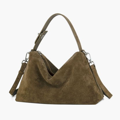 Wildleder-Handtasche | Elegant und Großzügig