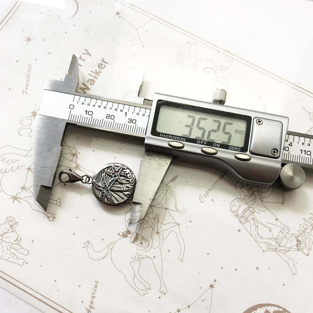 Damen-Charm-Anhaenger Palme tropisch aus Sterlingsilber