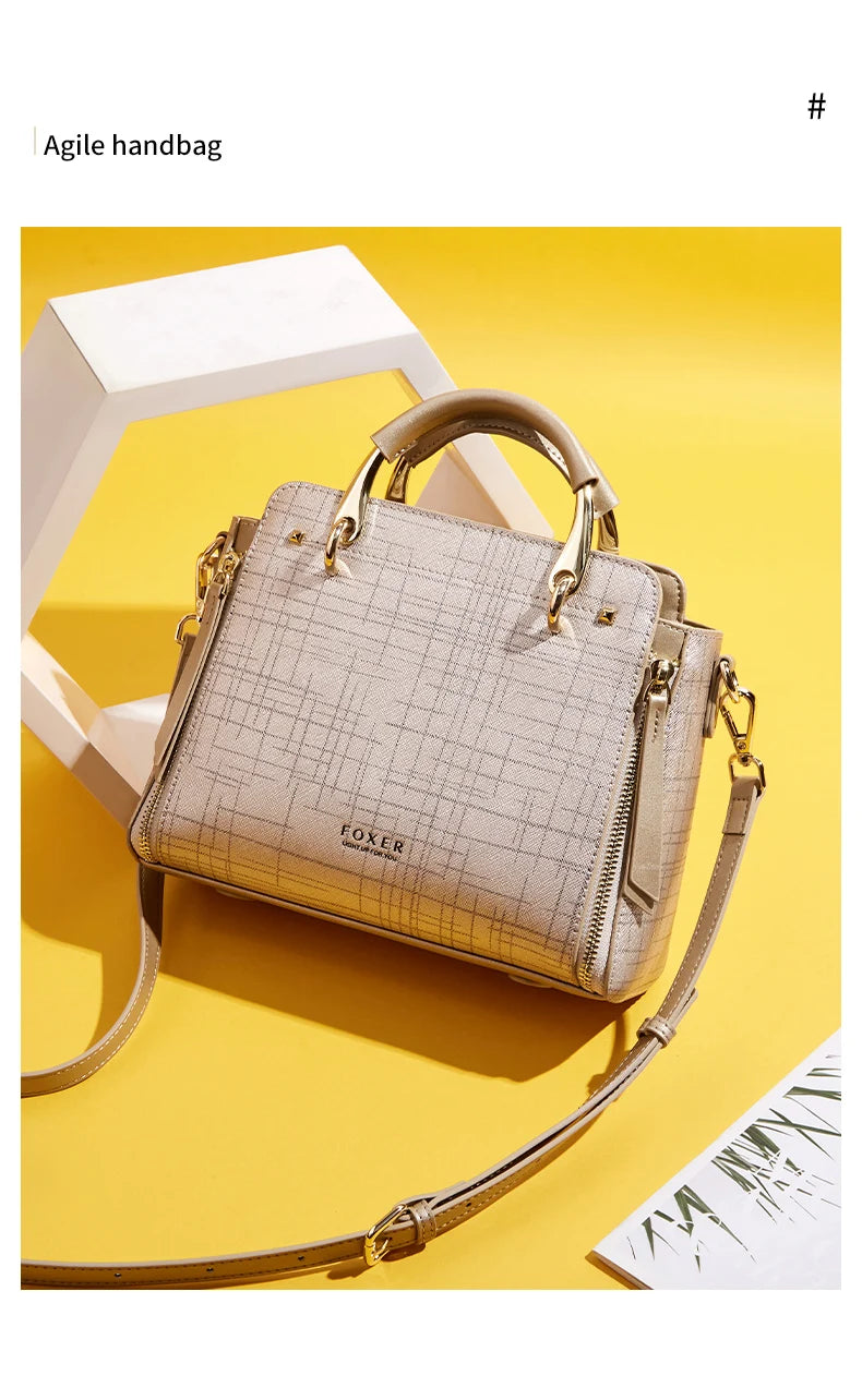 Damen Schultertasche aus Split-Leder mit Luxus-Design Crossbody