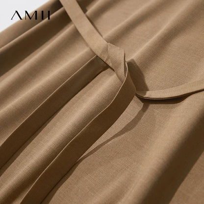 Elegantes Bürokleid Mit Gürtel Und V-Ausschnitt Für Damen